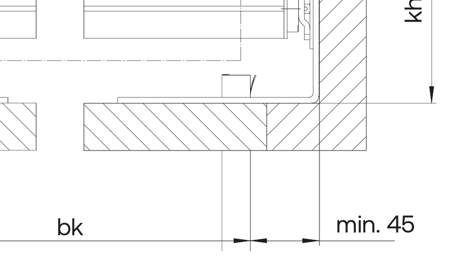 Einbau- und Montagemasse